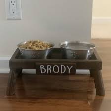 Large Modern Dog Food Stand Elevated Dog Feeder Dog Etsy In 2020 Dog Food Stands Dog Food Recipes Food Stands
