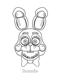 Community events discord fnaf coloring books horror scrap vintage coloring books coloring pages. Bonnie 5 Nights At Freddy S Coloring Page Free Printable Coloring Pages For Kids