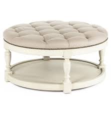 This tufted, square ottoman is a great piece to round out your living room ensemble. Marseille French Country Cream Ivory Linen Round Tufted Coffee Table Ottoman Round Tufted Ottoman Tufted Ottoman Coffee Table Round Ottoman
