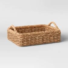 It's handmade from rattan with a tight weave in a natural white wood hue for a. Woven Tray Target