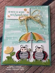 Under My Umbrella With Little Ladybugs Create Something Beautiful In 2020 Umbrella Cards Bee Cards Stamping Up Cards
