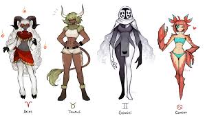 They love being at home and caring for up next are 37 interesting cancer zodiac sign facts. First 4 Of My Zodiac Sign Designs I M Making Monster Girls Know Your Meme