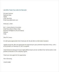 How to write job offer acceptance letter. 11 Job Offer Thank You Letter Templates Pdf Doc Apple Pages Google Docs Free Premium Templates