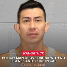 Naugatuck police say the man admitted to having three beers