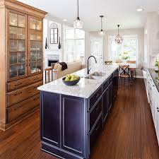 Farmhouse Kitchen Remodel In Huntersville Nc Features Hand Scraped Hardwood Floors And A L White Farmhouse Kitchens Farmhouse Kitchen Remodel Flooring Trends
