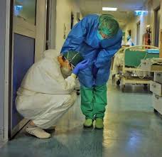 Two Intensive Care Professionals Comfort Each Other In The Icu Of A Hospital In Cremona Italy On In 2020 Medical School Motivation Med School Motivation Medical Art