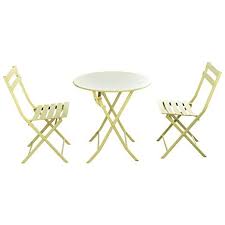 3 Pc Folding Bistro Style Patio Table And Chair Set Outdoor Patio Garden Pool Backyard Furniture Yellow Black Patio Furniture Outdoor Patio Table Patio Seating