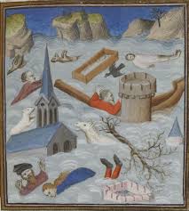 Bibliotheque Nationale De France Francais 174 Detail Of F 83r The Flood Augustine De Civitate Dei Pari Medieval Art Medieval Paintings Ancient Drawings