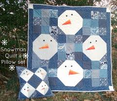 And we quilters are very good at that! Quilt Inspiration Free Pattern Day Snowflake And Snowman Quilts