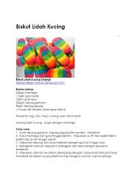 Biskut lidah kucing tanpa acuan. Lidah Kucing Resepi