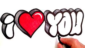 How To Draw I Love You In 3d Bubble Letters