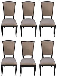 Dinning room chairs dinning chair French Art Deco Black Lacquer Dining Chairs Set Of Six Modernism