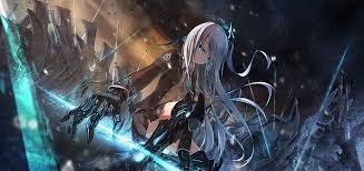 Ive always thought it was weird. Hd Wallpaper Anime Anime Girls Mecha Girls White Hair Original Characters Blue Eyes School Uniform Wallpaper Flare