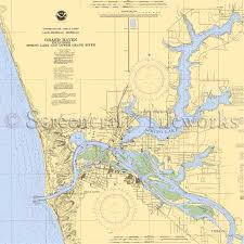 Michigan Spring Lake Grand Haven Nautical Chart Decor