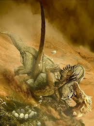 Proceratops Vs Velociraptor Dinosaur Fight Prehistoric Animals Ancient Animals