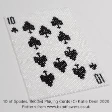 Buy 2 get 1 free big birthday wishes cross stitch pattern pdf | etsy. Beaded Playing Cards Pattern By Katie Dean Beadflowers