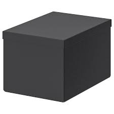 Последние твиты от box (@box). Tjena Storage Box With Lid Black 18x25x15 Cm Ikea