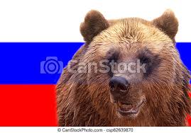 Although simple in its design, the flag holds a deep meaning to russians. Brown Russian Bear On The Russian Flag Background Canstock