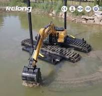 Custom Amphibious Excavator for Wetland Swamp River Dredging Applications