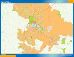 03.07.2021 top 10 canberra sehenswürdigkeiten: Stadtplan Canberra Wandkarte Bei Netmaps Karten Deutschland