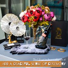 More formal, traditional kitchens work with fancier place mats in washable damask, jacquard or toile. Buy Wine Racks Tabletop Wine Bottle Holder Horse Head Statue As Home Kitchen Wine Cellar Decorative Storage Organizer Home Table Decorations For Living Dining Room Home Decor Online In Indonesia B08thl4pd1