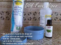 Diy Face Wipes Cotton Rounds Soaked In Witch Hazel And Tea Tree Oil Are A Cheaper Alte Diy Makeup Remover Coconut Oil Diy Makeup Remover Tea Tree Oil For Acne