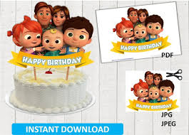 Free blue cocomelon party printable download ready to be downloaded instantly! C O C O M E L O N C A K E T O P P E R P R I N T A B L E Zonealarm Results