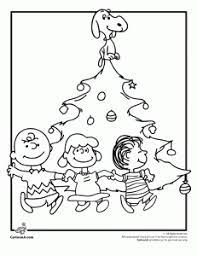 Charlie Brown Christmas Tree Coloring Page With Snoopy Lucy And Linus Christmas Tree Coloring Page Tree Coloring Page Coloring Pages