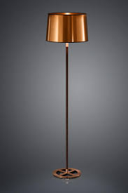 Pied de lampe à poser en métal finition chromée h40cm. Lampadaire Noir Avec Abat Jour En Feuille De Cuivre Cylindrique Baulmann Leuchten Luminaire De Prestige Fabrique En Allemagne Ref 16010119