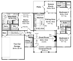 1800 sq ft, 3 bedrooms, 2 full baths, 1 3/4 baths, 2 car garage. House Plans 1800 Square Feet 1800 Square Foot House Plans Country Style House Plans House Plans One Story Country House Plans