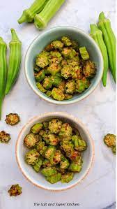 Easy Air Fried Okra Recipe The Salt And Sweet Kitchen Recipe Air Fryer Recipes Healthy Okra Recipes Air Fried Okra Recipe