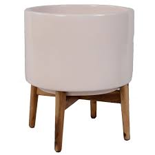 Find Seashell Acacia Leg Indoor Planter At Homebase Visit Your Local Store For The Widest Range Of Garde Indoor Planters Indoor Plant Pots Diy Planters Indoor