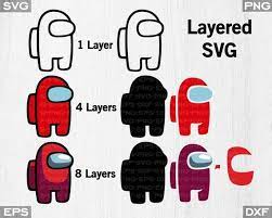 Among Us Layered Among Us Svg Video Game Svg Decal Mug Etsy Cricut Cricut Tutorials Svg