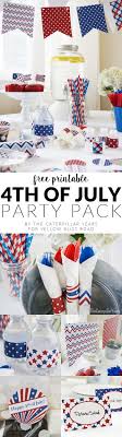 Free Printable 4th Of July Decorations Yellowblissroad Com Patriotic Party 4th Of July Decorations 4th Of July Celebration