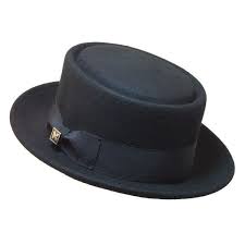 Kenny K Heisenberg Black Wool Felt Pork Pie Hat Pork Pie Hat Black Wool Pork Pie