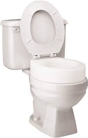 Also, be sure to consider the best height for your new toilet. Amazon Com Carex Toilet Seat Riser Elongated Raised Toilet Seat Adds 3 5 Inches To Toilet Height For Assistance Bending Or Sitting 300 Pound Weight Capacity Health Personal Care