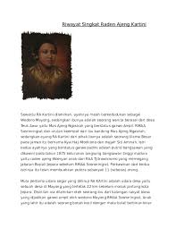 Berikut ini adalah sejarah dari hari kartini 21 april, beserta biografi r.a. Doc Riwayat Singkat Raden Ajeng Kartini Vincent Cahyadi Academia Edu