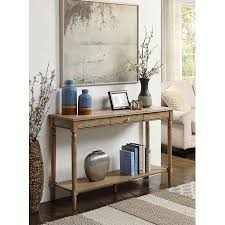 Convenience Concepts French Country Console Table With Drawer And Shelf Walmart Com Hall Table Decor Narrow Console Table Convenience Concepts