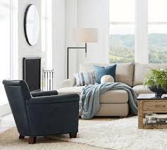 Shop pottery barn at chairish, home of the best vintage and used furniture, decor and art. Irving Roll Arm Leather Armchair Pottery Barn