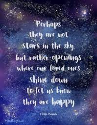 A painting i did in honor of my son rory. Printable Grief Quote Art Perhaps They Are Not Stars In Sky Etsy