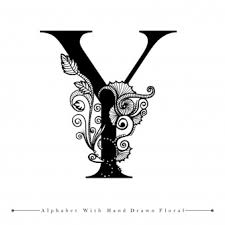 Hand drawn letters font written with a pen vector. Premium Vector Alphabet Letter Y