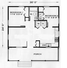 24 X 30 2 Bedroom 1 Bath Cabin Plans With Loft Garage Apartment Floor Plans Porch House Plans