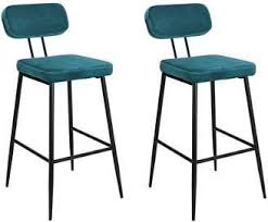 Argos Home Beatrice Pair Of Velvet Bar Stools Bar Stools Stool Stools For Kitchen Island