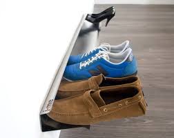 Tired Of Shoes Being Left Around On The Floor This Shoe Racks Allow Shoes To Float With Quick Amp Easy Acce Horizontal Shoe Rack Shoe Shelf Wall Shoe Rack