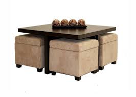 My 8 year old daughter loves the ottomans that tuck under the table. Coffee Tables With Seating Underneath Ideas On Foter