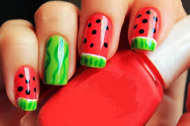 The first summer nail idea we would like to show you is this cool blue look. Cute And Colorful Summer Nails Design Ideas With Fruits