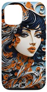 iPhone 14 Retro Papercraft Silhouette Portrait