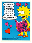 The simpsons sticker with valentine's day card! The Simpsons Archive Greeting Cards Simpsons Valentines