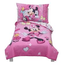 The low bed frame on the minnie mouse campervan toddler bed is perfect for little legs to hop up into bed, whilst the sturdy side panels prevent any bedtime falls making this the perfect first bed for your toddler. Disney Minnie Mouse Bedding Set Toddler 4pc Pink Minnie Mouse Toddler Bedding Minnie Mouse Bedroom Minnie Mouse Bedding