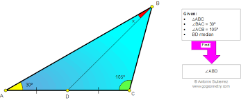 Math Geometry Problem Triangle Median Midpoint Angles 30 45 Degrees Congruence Auxiliary Lines Teaching Class Mathematics Education Math Online Math